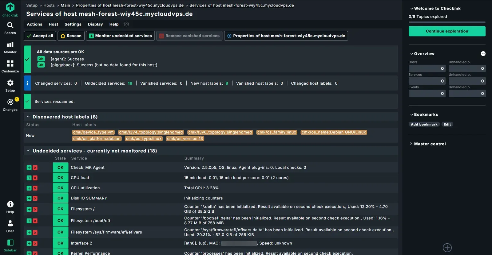 Service-Discovery: gefundene Services übernehmen