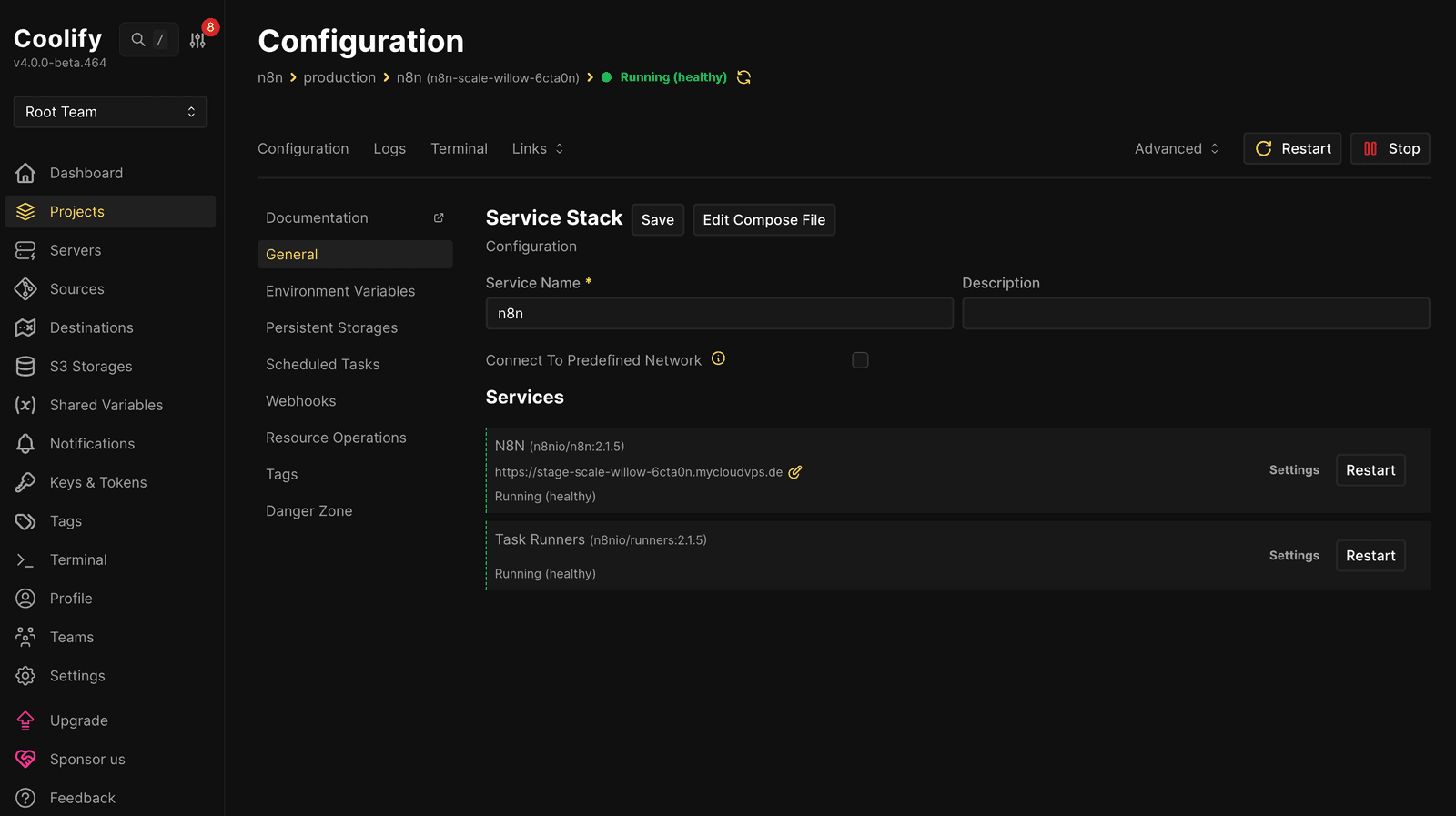 Coolify Deployed n8n