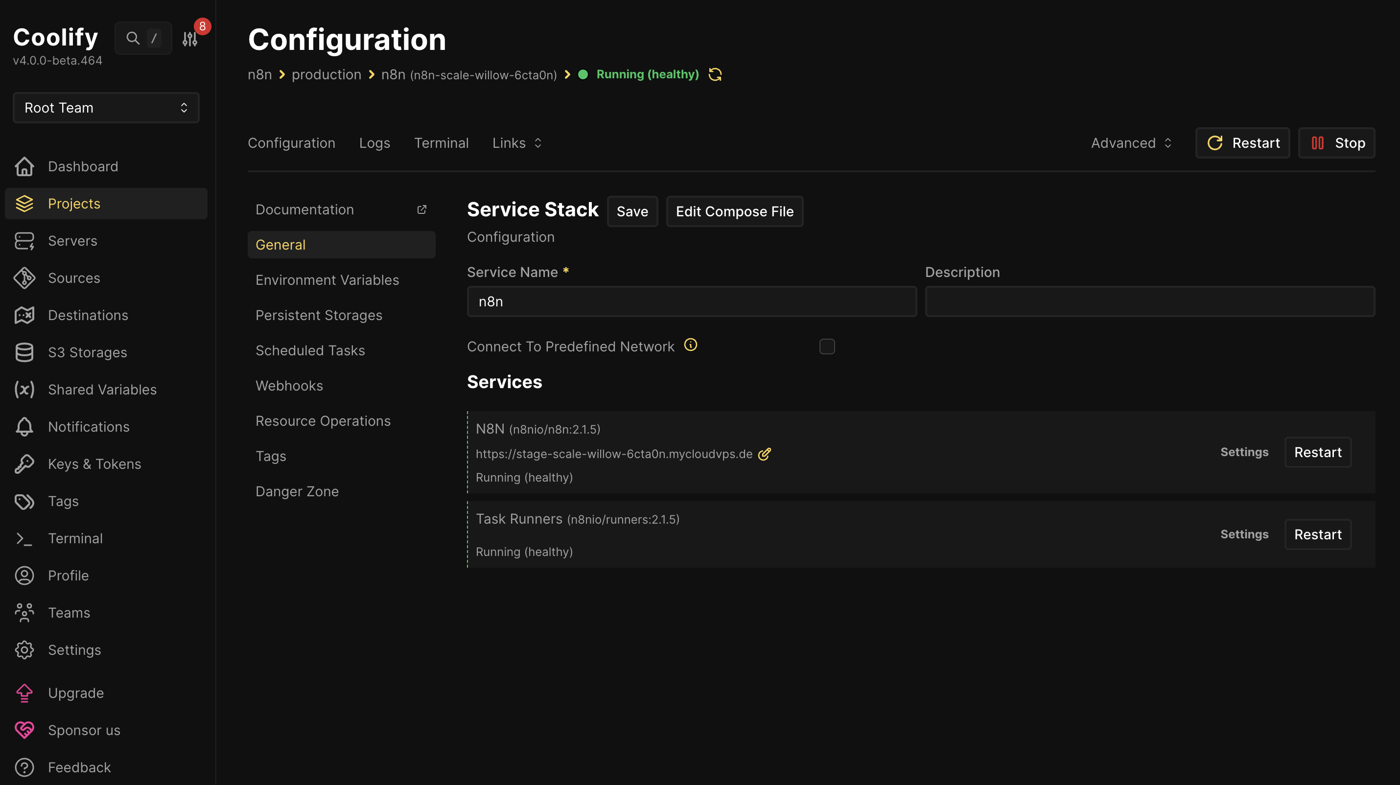 Coolify Deployed n8n