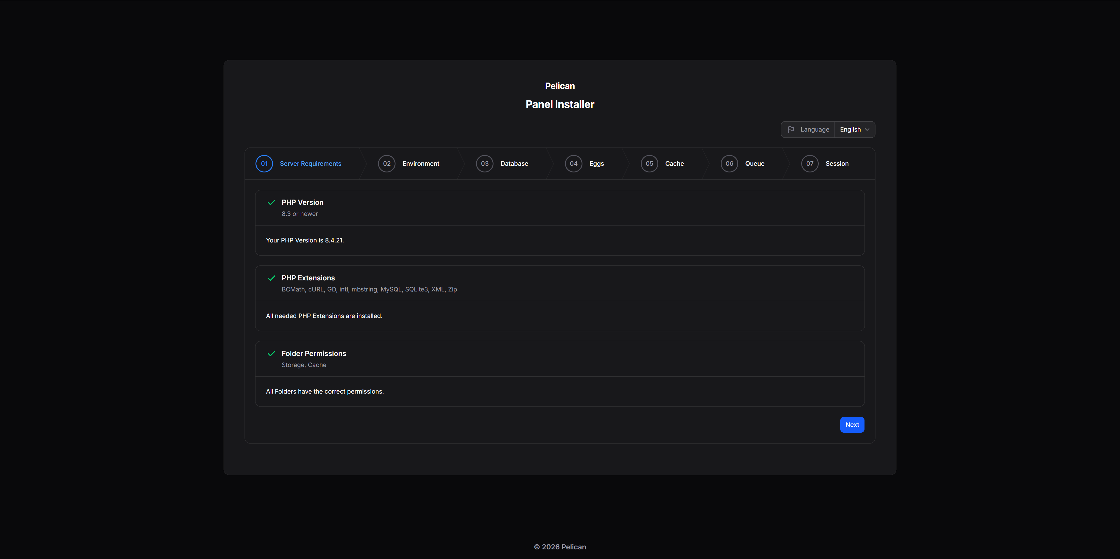 Pelican installer: app configuration and admin user
